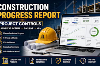 prepare construction progress reports and project controls
