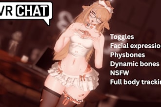 create custom vrchat avatar furry vr character humanoid nsfw vrchat avatar rig