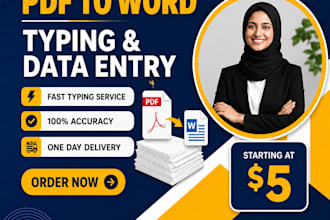 do fast and accurate typing PDF to word, image to text