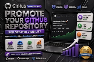 professionally promote your greater github repository for greater visibility