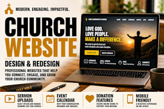 design a church website with sermons and donations
