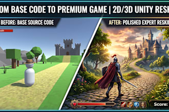do unity game development reskin as an expert unity developer