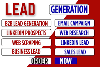 do targeted b2b lead generation, business lead, linkedin lead and email listing