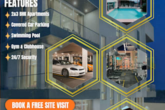 design a modern luxury real estate banner, flyer