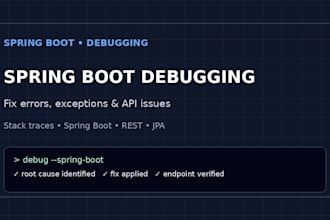 fix and debug spring boot java rest API and backend errors