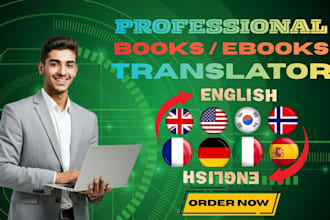 professionally translate your book, ebook, or manuscripts