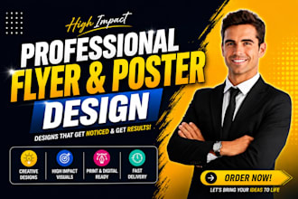 design attractive and professional posters  and flyer
