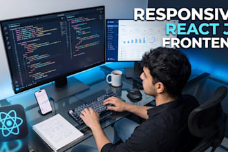 build a responsive react js website with modern ui design