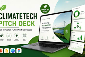 design climatetech startup pitch deck for investor fundraising success