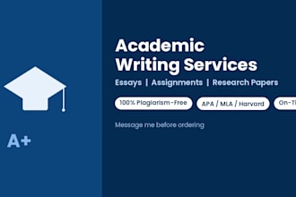be your expert academic writer for essays and assignments