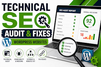 do technical SEO audit and fix issues on your wordpress website