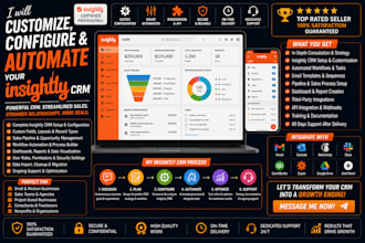 customize insightly CRM, pipelines and dashboards