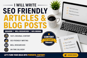 write SEO friendly blog posts and articles