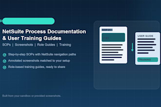 create netsuite process documentation and user training guides