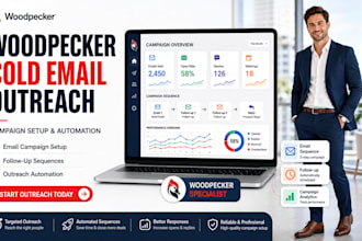 set up woodpecker cold email campaigns and outreach automation