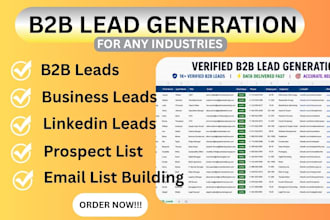 do b2b lead generation, linkedin prospecting and email lists