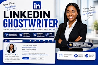 be your linkedln ghostwriter for personal branding and linkedln posts