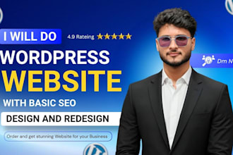 do wordpress website with basic SEO, design and redesign