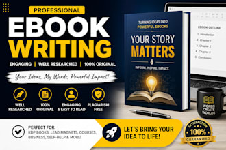be your expert ghost book writer for kindle ebook ghostwriting