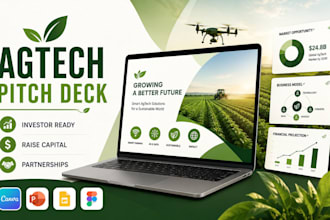 design agtech startup investor pitch deck for funding and partnerships