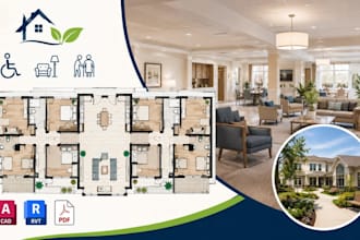 design senior living apartment floor plans and residential layouts