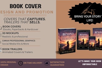 design book covers, canva graphics and engaging book trailers