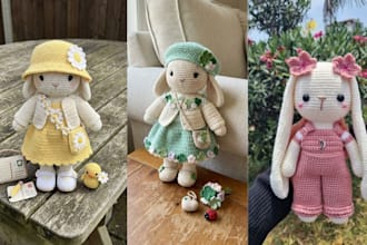 create handmade soft custom plush toy stuffed animals crochet kawaii plushie