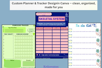 design a custom printable planner or tracker in canva