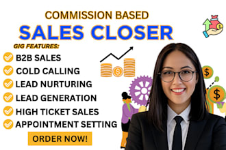 commission based sales closer sales representative salesperson commission based