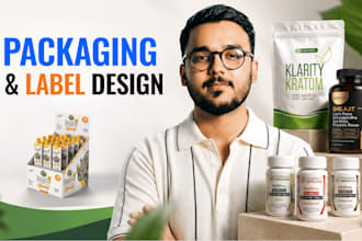 design supplement and herbal product packaging and labels