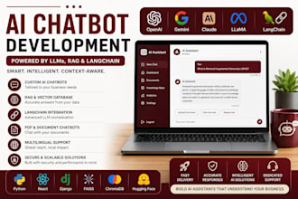 build ai chatbot using langchain, rag, openai, gemini, claude and llama