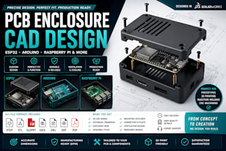 design pcb enclosure cad model for esp32 arduino raspberry pi in solidworks
