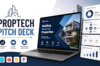 design proptech startup pitch deck for real estate investor meetings