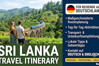 plan a personalized sri lanka itinerary in german or english