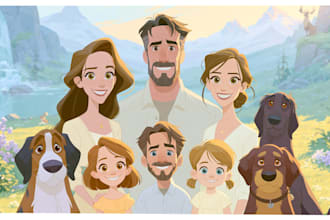 turn your picture into disney style character art