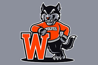 draw aggressive animal and sports mascot logo design