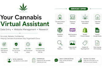 be your virtual assistant for cannabis website data entry