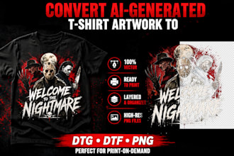 convert your ai tshirt design to dtf dtg print ready file fast