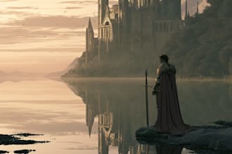 create fantasy albums cover  illustration