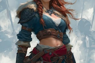 fantasy dnd character art and dnd character