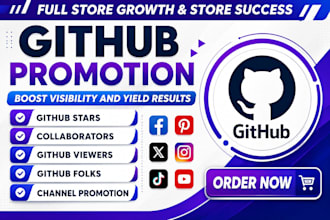 do organic github promotion to gain stars fork repo traffic