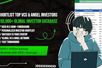 shortlist vcs and angel investors for your startup from my database