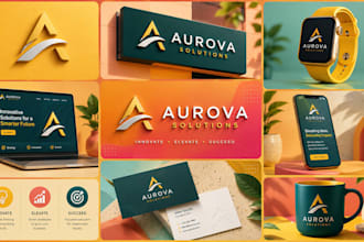 do business logo design with branding kit or brand identity guidelines