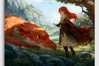 draw professional fantasy custom illustration