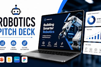 design robotics startup pitch deck for investors and demo day events