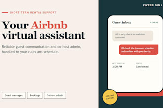 be your airbnb virtual assistant for guest support and cohosting