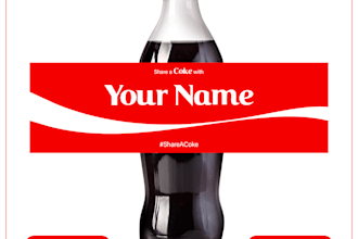 create a custom coke bottle label
