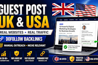publish guest post on real UK and USA blogs with dofollow link