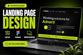 design a modern landing page in figma