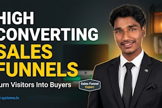 build a high converting sales funnel setup and sales page